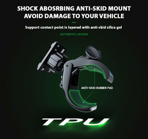 Cell Phone Mount - 2 Corner & Upper Support Profile, 3.5-8 Inch Phones